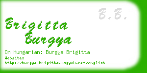 brigitta burgya business card